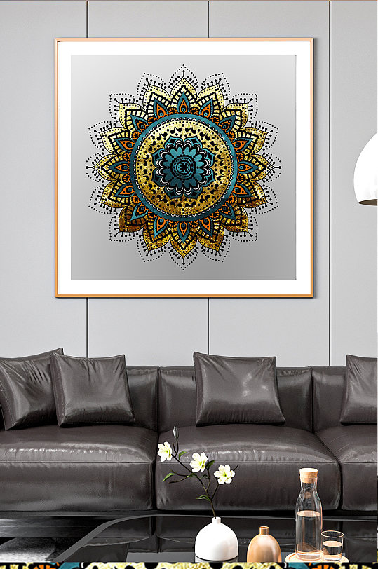 轻奢北欧曼陀罗装饰画