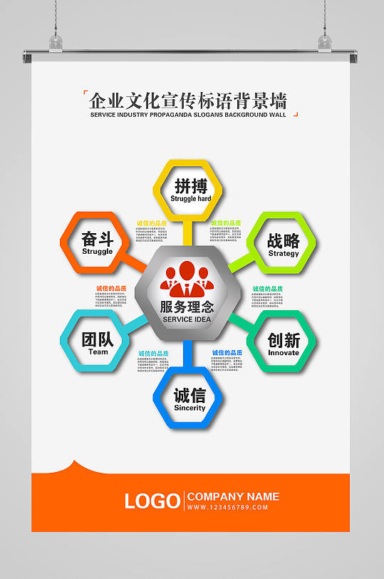 企业理念文化宣传海报
