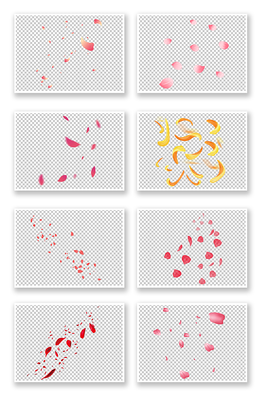 唯美装饰花瓣png素材