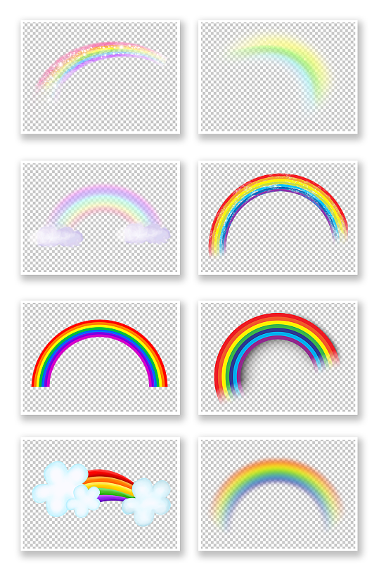 彩虹绘画png素材