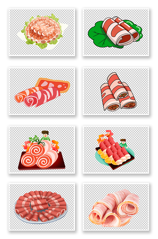 插画设计螃蟹牛肉面美食手绘74png牛肉手绘海鲜刺身素材螃蟹牛肉面