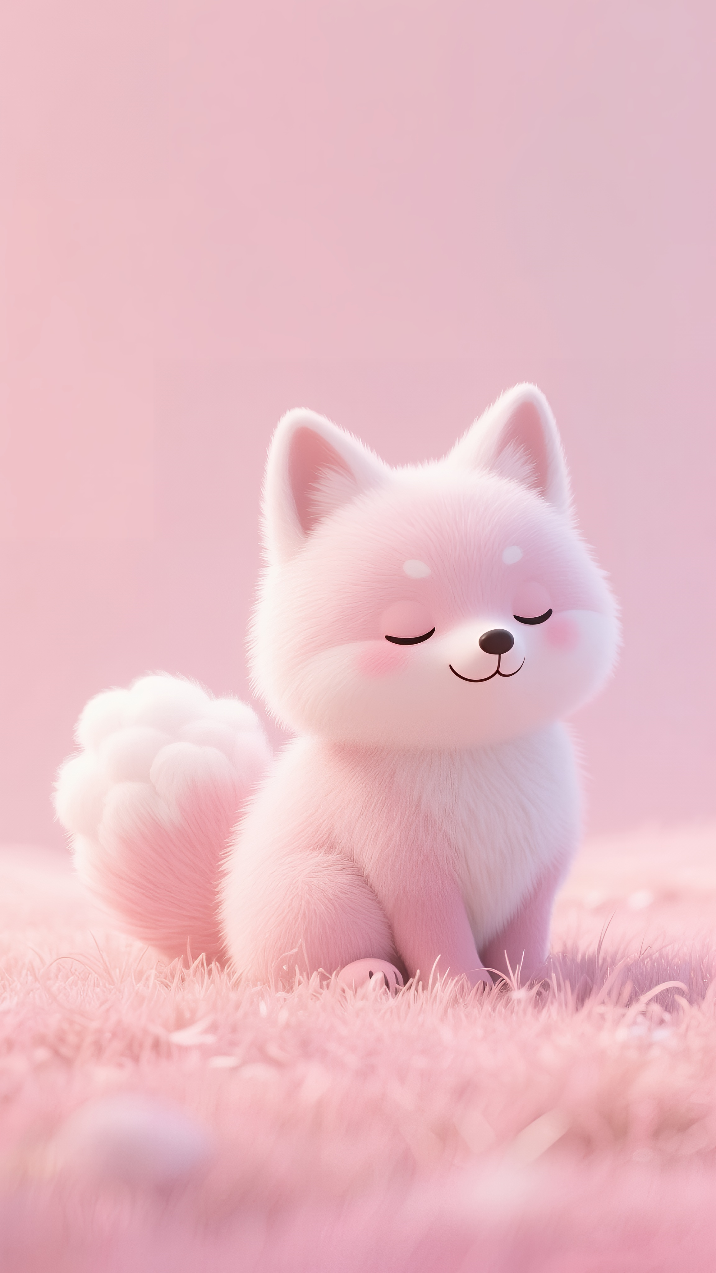 可爱粉白的小猫咪素材