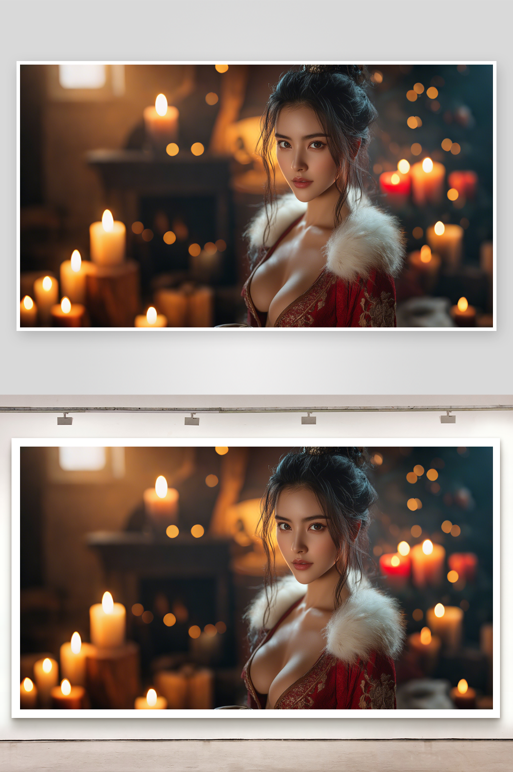 侧颜美女尽显优雅气质素材