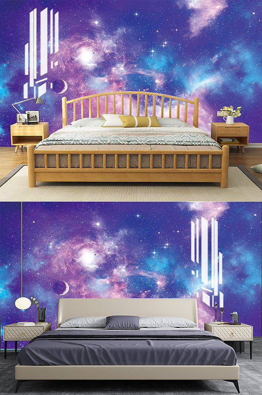 星空梦幻电视背景墙-众图网