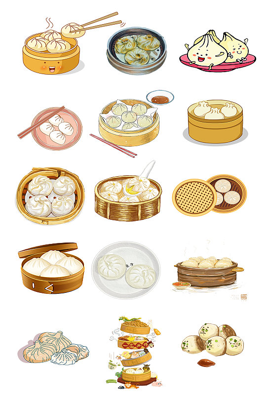 早餐包子免抠素材-众图网