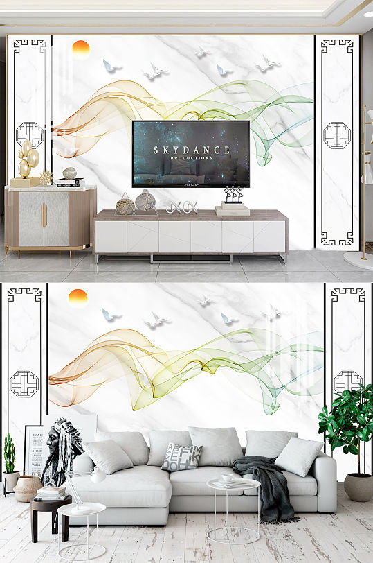 大气抽象线条背景-众图网