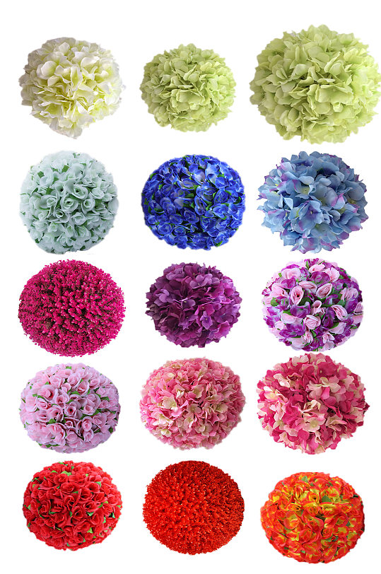 多种款式花球素材