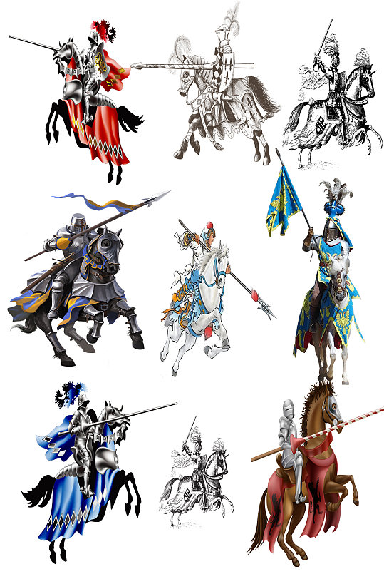 骑兵骑士免抠素材