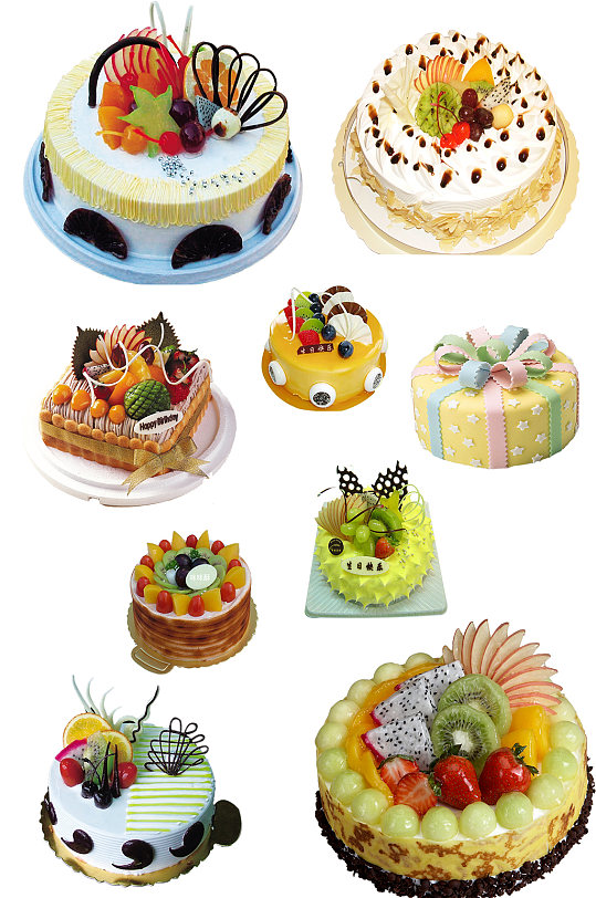 圆形生日蛋糕元素