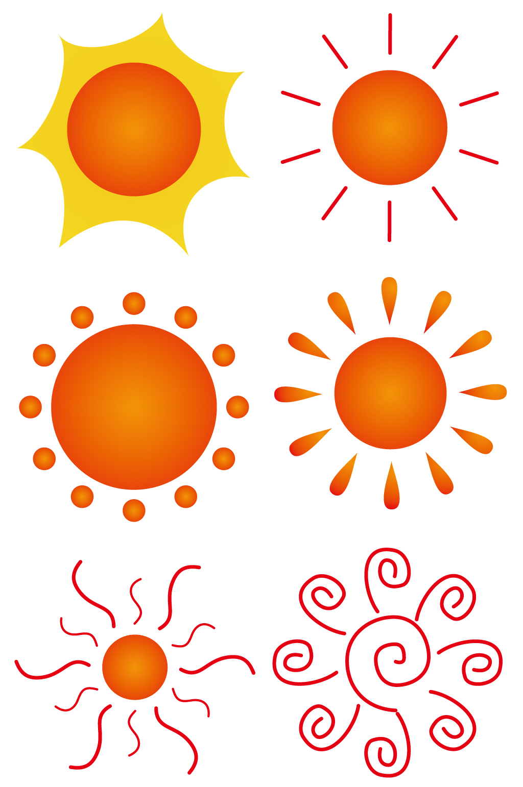 卡通矢量太阳免抠