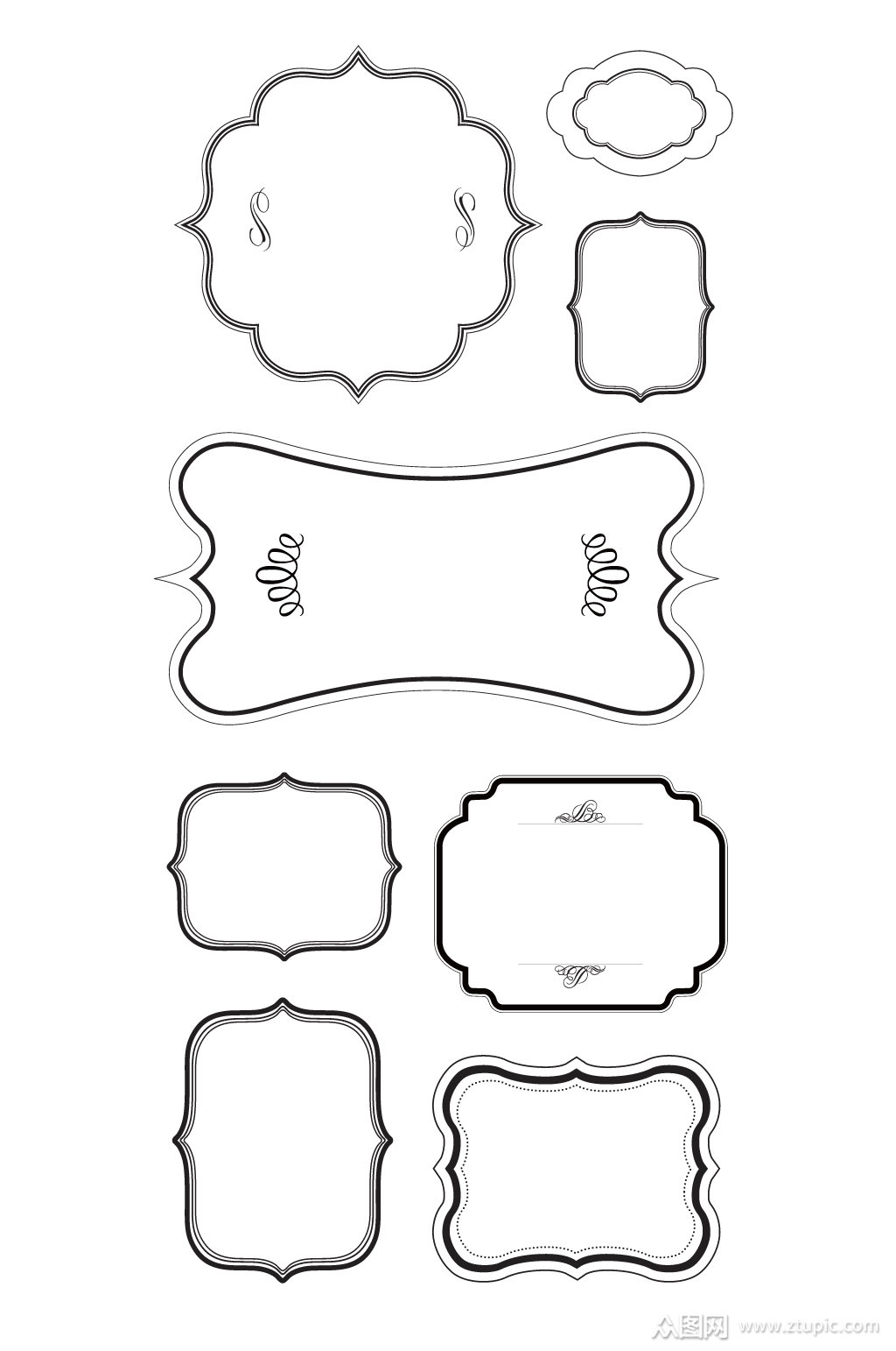 手绘画框边框元素