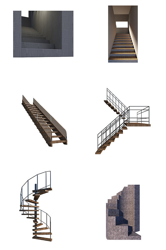 现代楼梯免抠素材