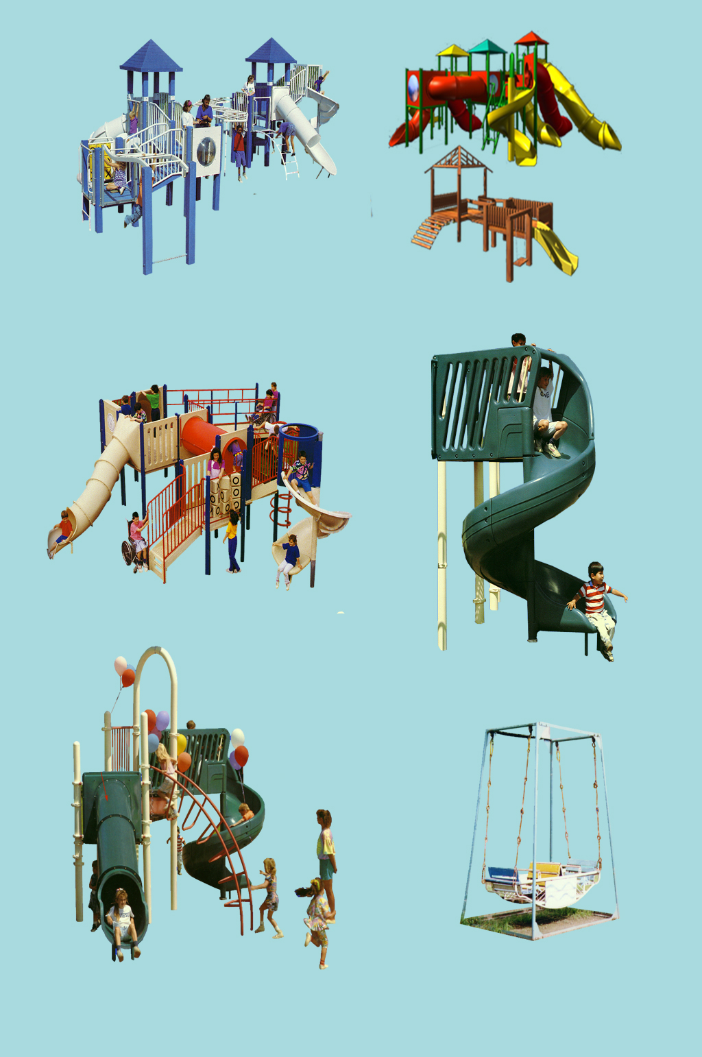 卡通滑梯免抠素材素材