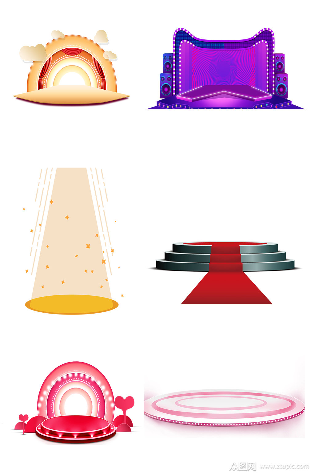 梦幻手绘晚会舞台素材