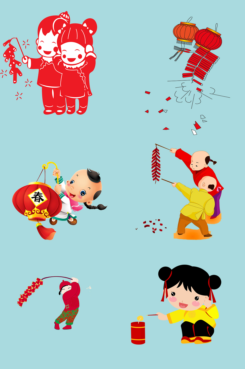 节日放炮素材免抠图素材