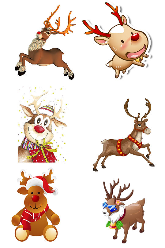 圣诞手绘小鹿图片-圣诞手绘小鹿素材下载-众图网
