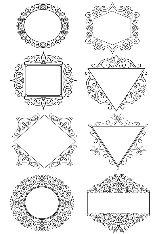 手绘欧式复古边框