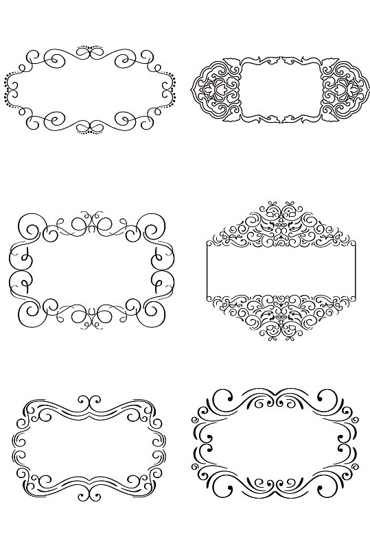 手绘欧式复古边框-众图网