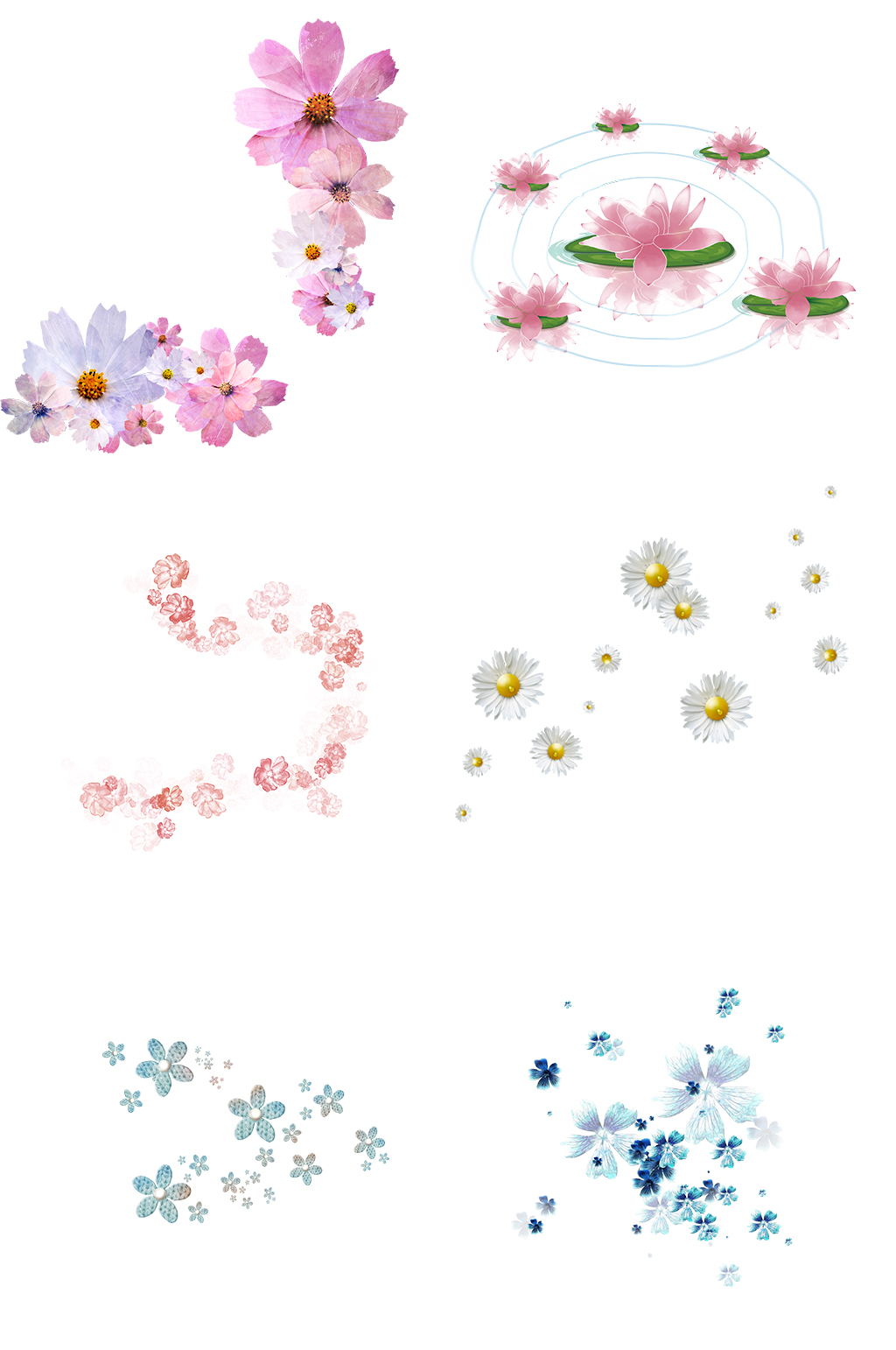 鲜花唯美梦幻飞舞素材
