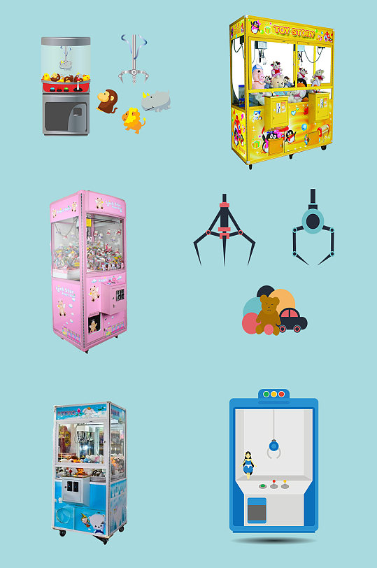 夹娃娃机公仔机图片