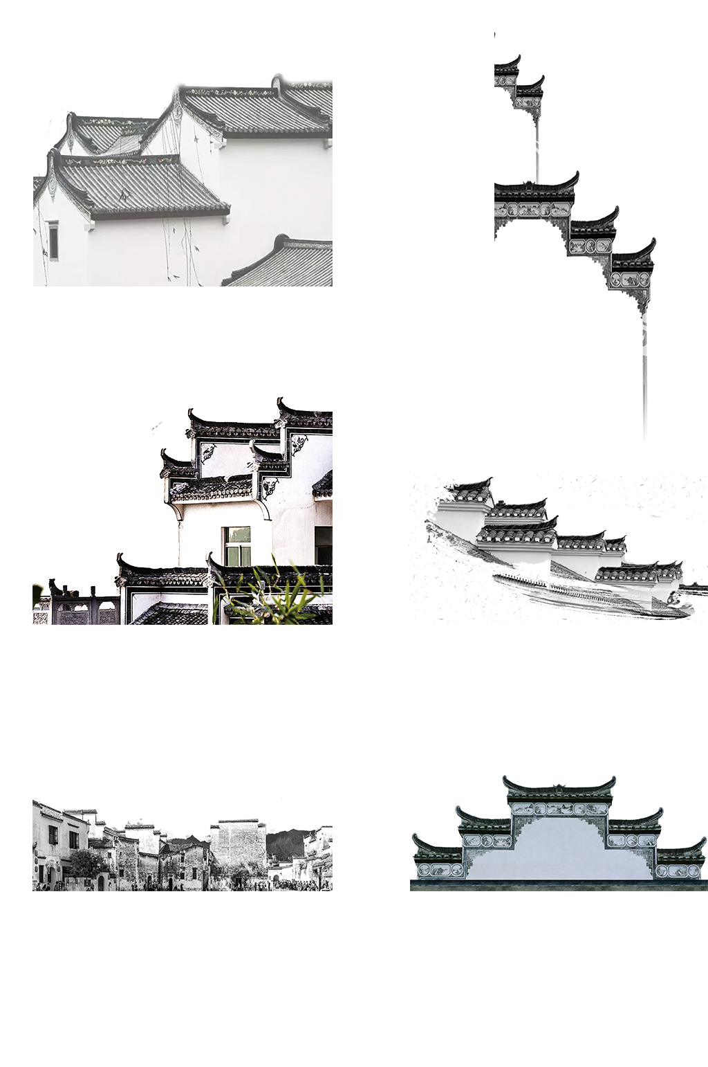 传统中国风建筑素材素材