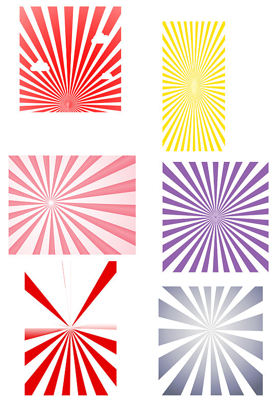 创意手绘放射线条