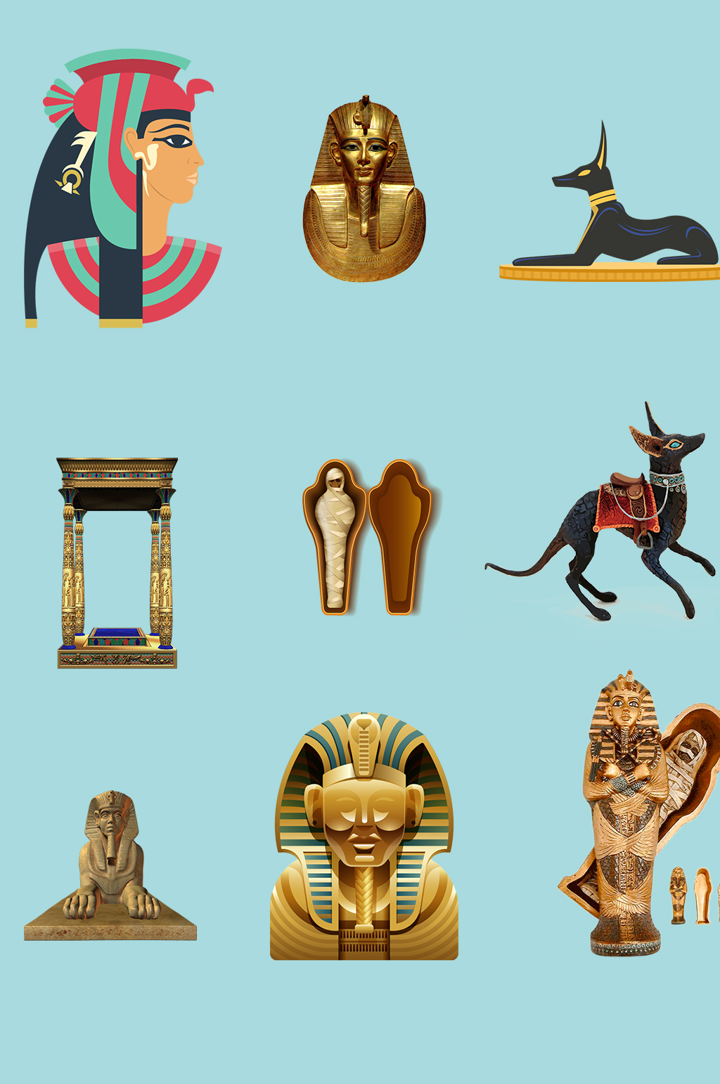 古埃及雕塑PPT图片
