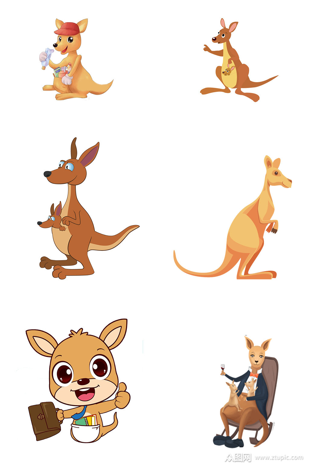 创意卡通可爱袋鼠