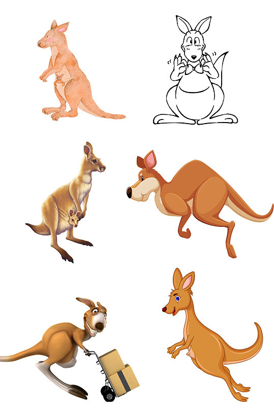 创意可爱卡通袋鼠