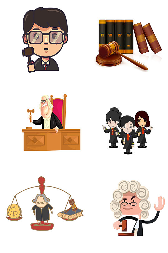 法官法槌法律天枰