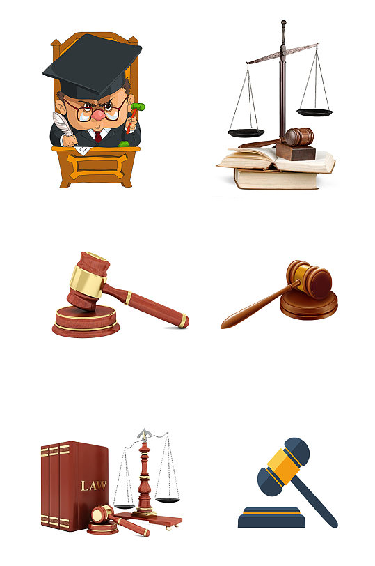 创意卡通手绘法槌