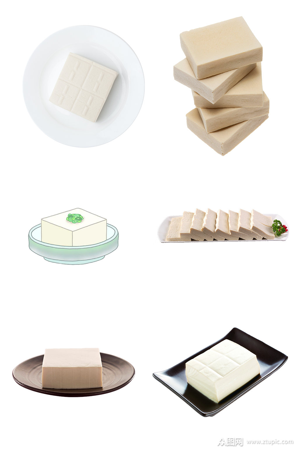 白色豆腐免抠素材