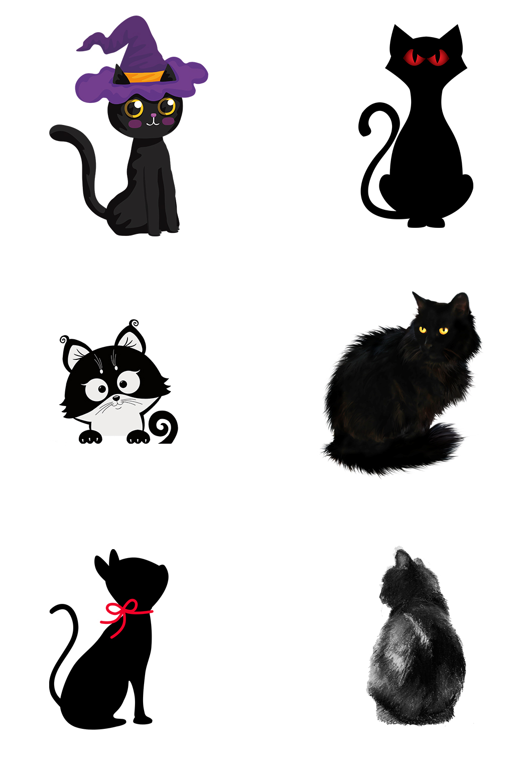 万圣节黑色猫咪素材素材