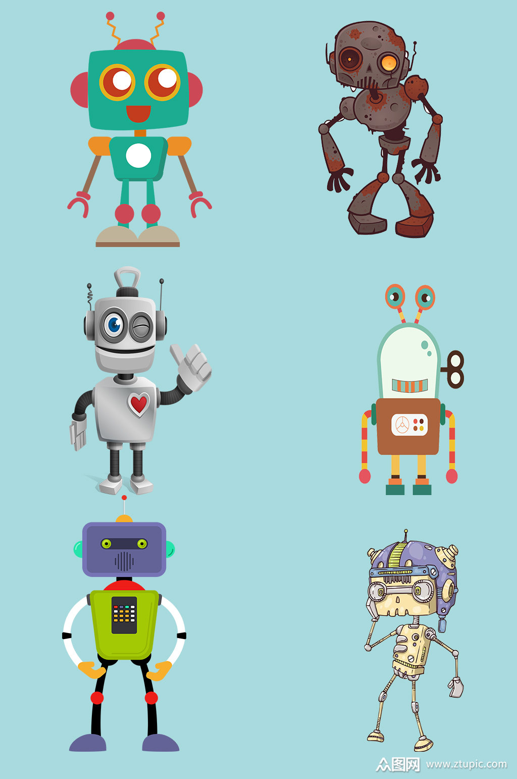 可爱创意机器人素材