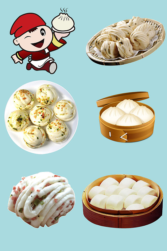 包子馒头早餐美食