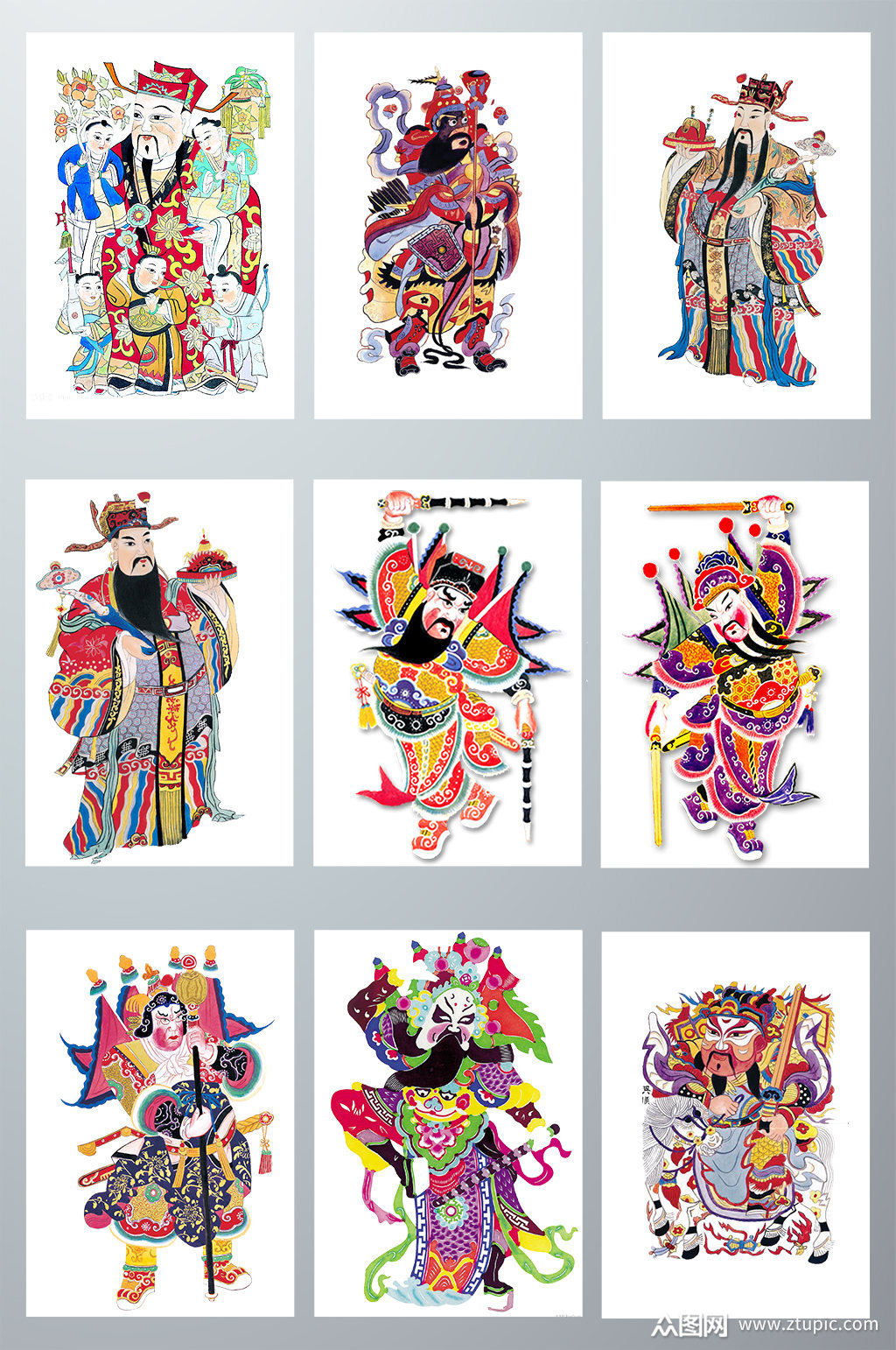 中国传统门神素材图片