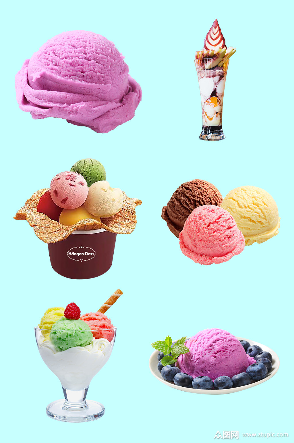 冰淇淋甜筒免扣素材模板下载-编号304949-众图网