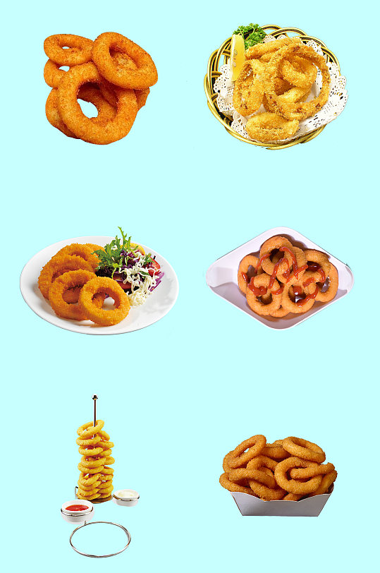 鸡肉洋葱圈图片素材