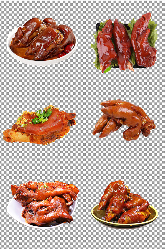 特色卤菜猪蹄素材-众图网