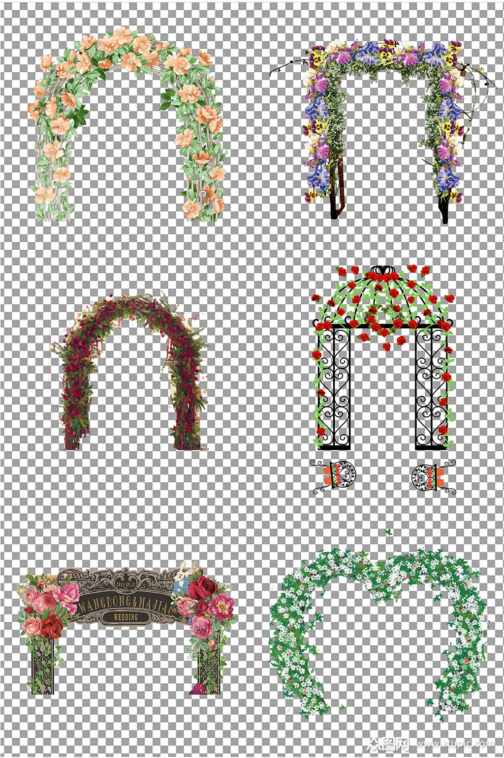 婚礼拱门免扣素材