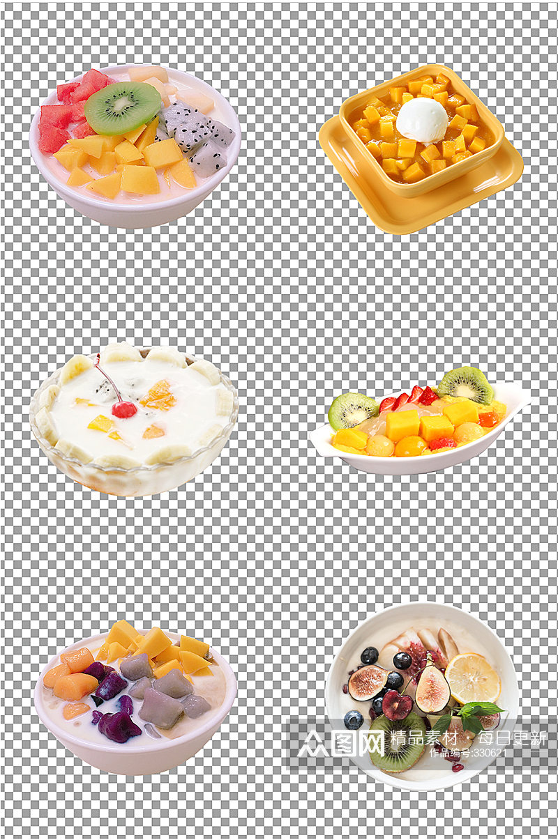 鲜奶水果捞甜品图片素材