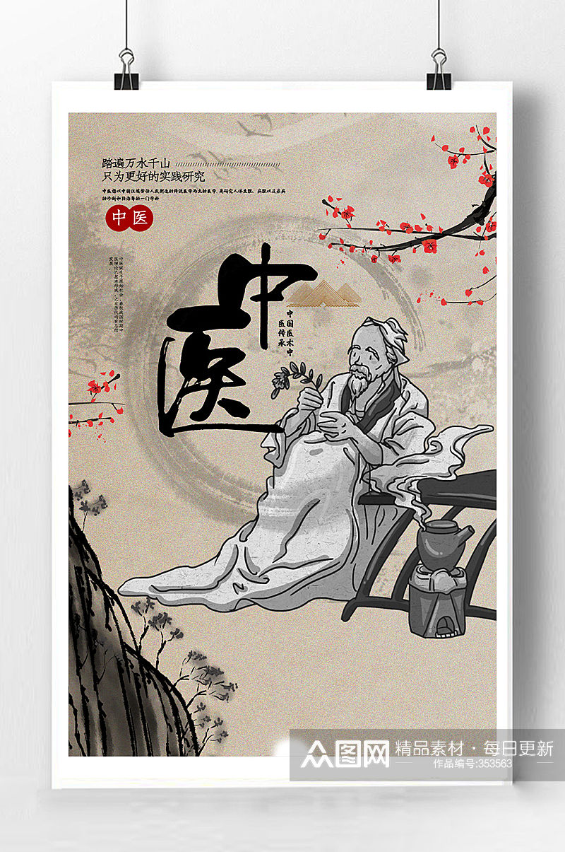传统中医文化宣传海报素材