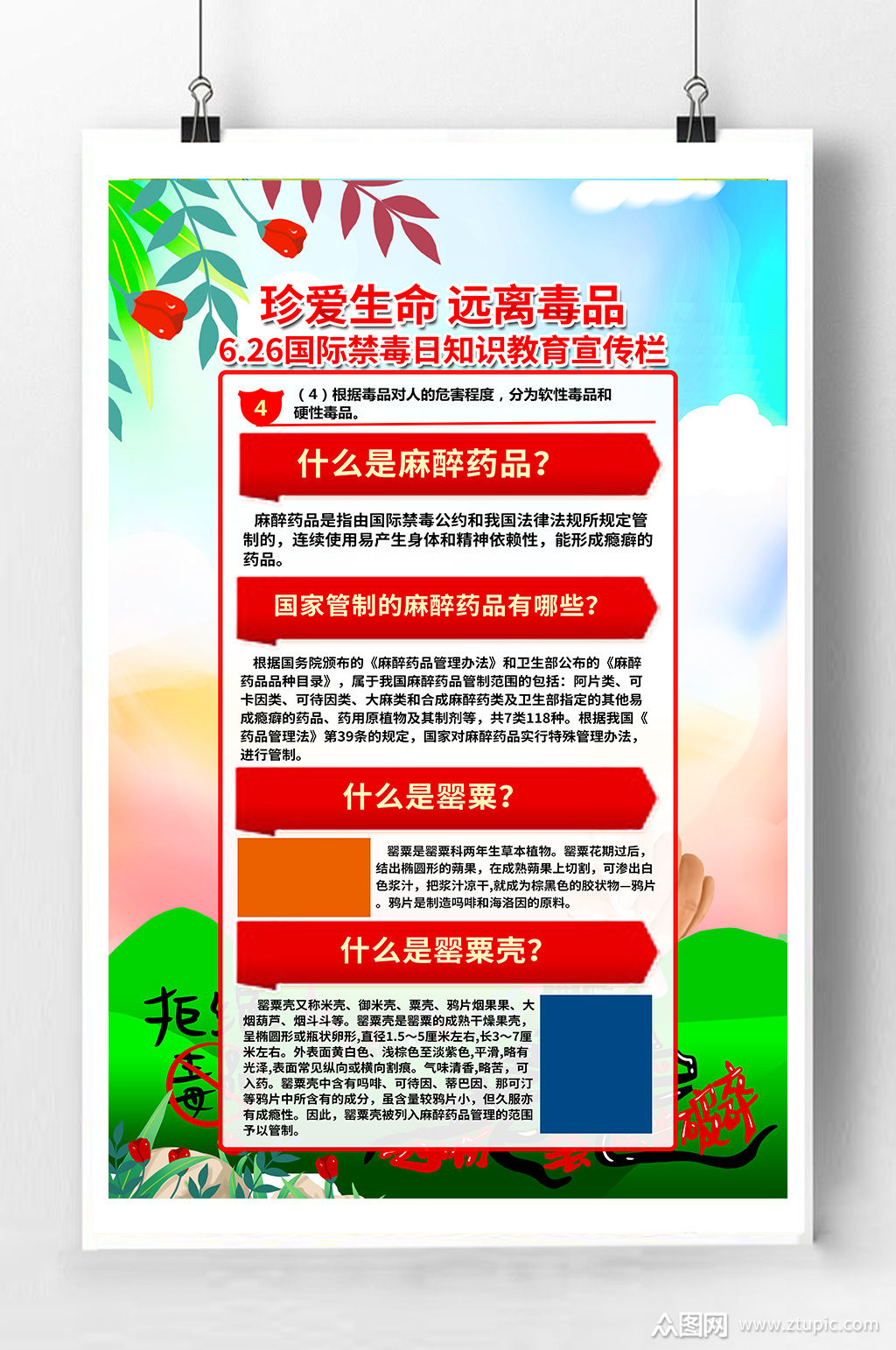 626禁毒知识宣传海报