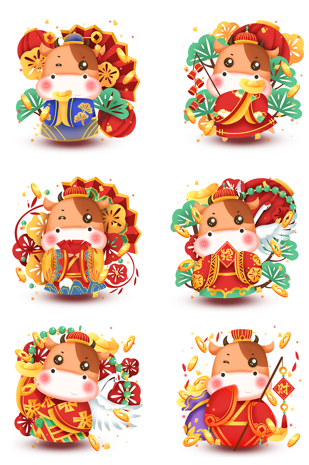 春节2021牛素材素材
