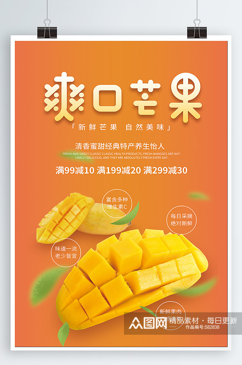 芒果水果宣传海报素材