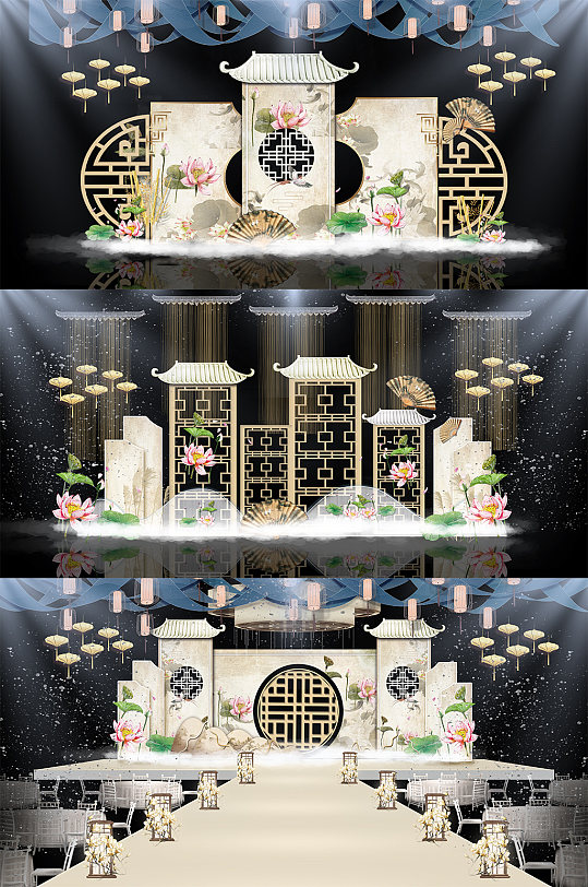 中国风婚礼布置舞美主题-众图网