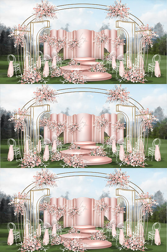 婚庆婚礼舞美主题 婚礼布置-众图网