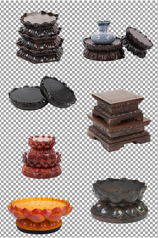 莲花底座免扣素材