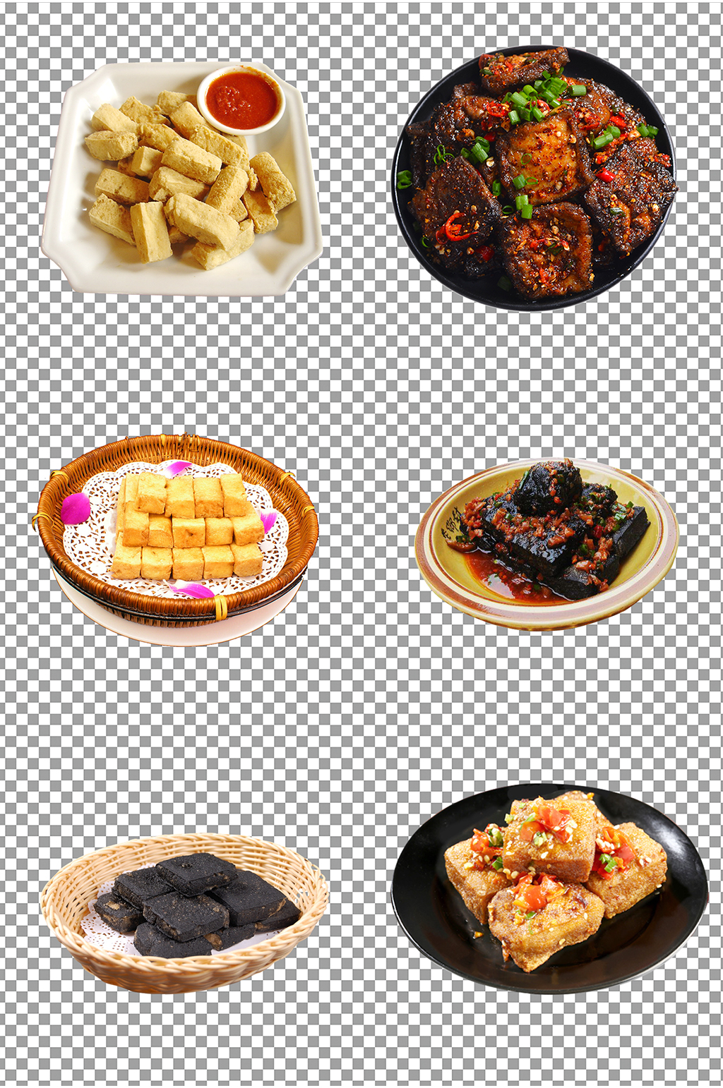 油炸臭豆腐美食素材素材