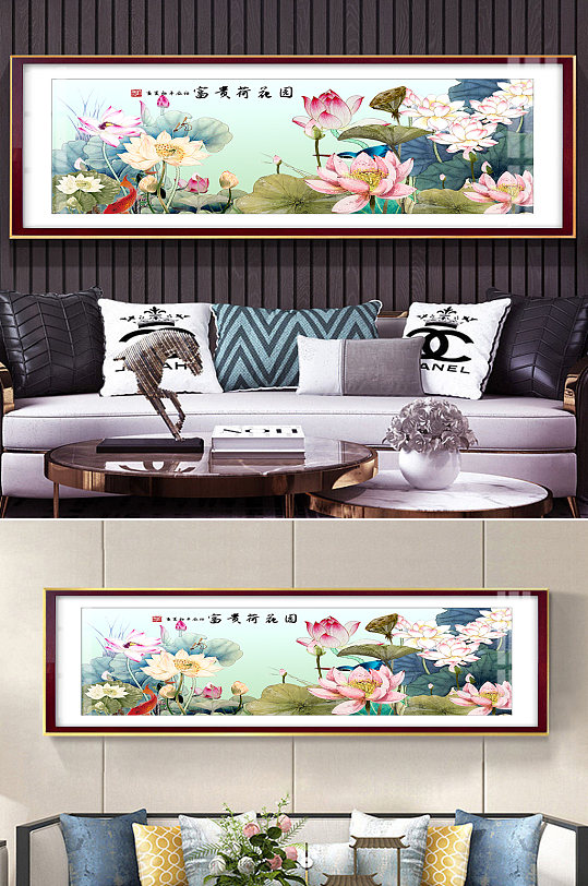 花开富贵中式挂画-众图网